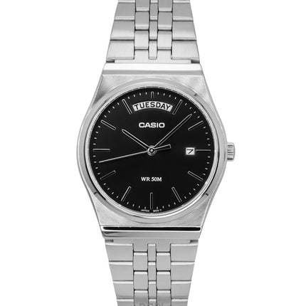 Casio Standard Analoginen ruostumattomasta teräksestä valmistettu musta kellotaulu kvartsi MTP-B146D-1AV miesten kello