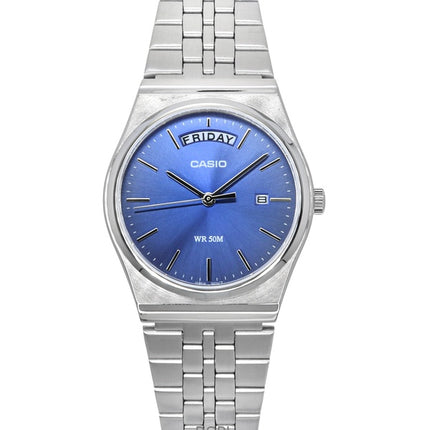 Casio Standard Analoginen ruostumattomasta teräksestä valmistettu sininen kellotaulu kvartsi MTP-B146D-2AV miesten kello