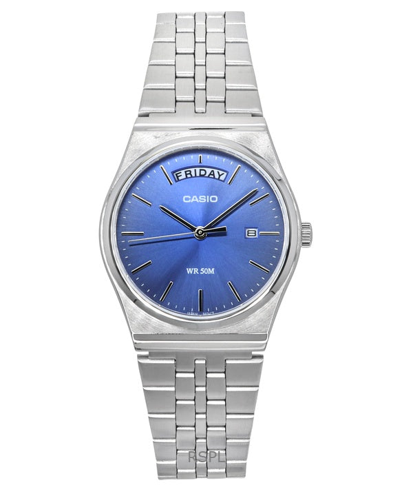 Casio Standard Analoginen ruostumattomasta teräksestä valmistettu sininen kellotaulu kvartsi MTP-B146D-2AV miesten kello