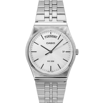 Casio Standard Analoginen ruostumattomasta teräksestä valmistettu hopea kellotaulu kvartsi MTP-B146D-7AV miesten kello