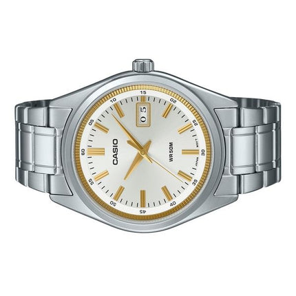 Casio Standard Analoginen ruostumattomasta teräksestä valmistettu hopeinen kellotaulu kvartsi MTP-B180D-7AV miesten kello