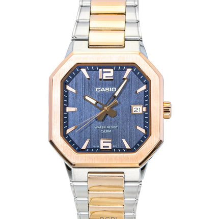 Casio analoginen kaksisävyinen ruostumattomasta teräksestä valmistettu musta kellotaulu kvartsi MTP-B195RG-2AV miesten kello