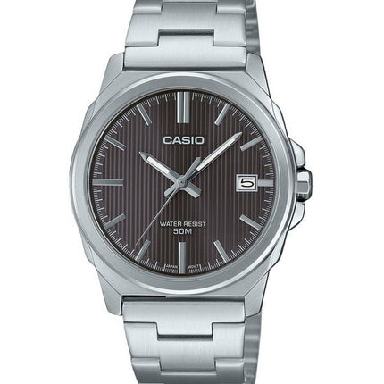 Casio Standard Analoginen ruostumattomasta teräksestä valmistettu harmaa kellotaulu kvartsi MTP-E720D-8AV miesten kello