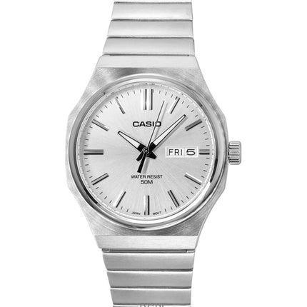 Casio Standard Analog Ruostumattomasta Teräksestä Hopeinen Kellotaulu Quartz MTP-E735D-7AV Miesten Kello