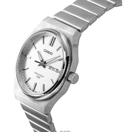 Casio Standard Analog Ruostumattomasta Teräksestä Hopeinen Kellotaulu Quartz MTP-E735D-7AV Miesten Kello
