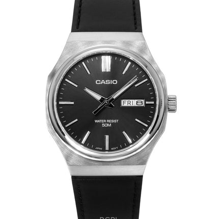 Casio Standard analoginen nahkaranneke, harmaa kellotaulu kvartsi MTP-E735L-8AV miesten kello