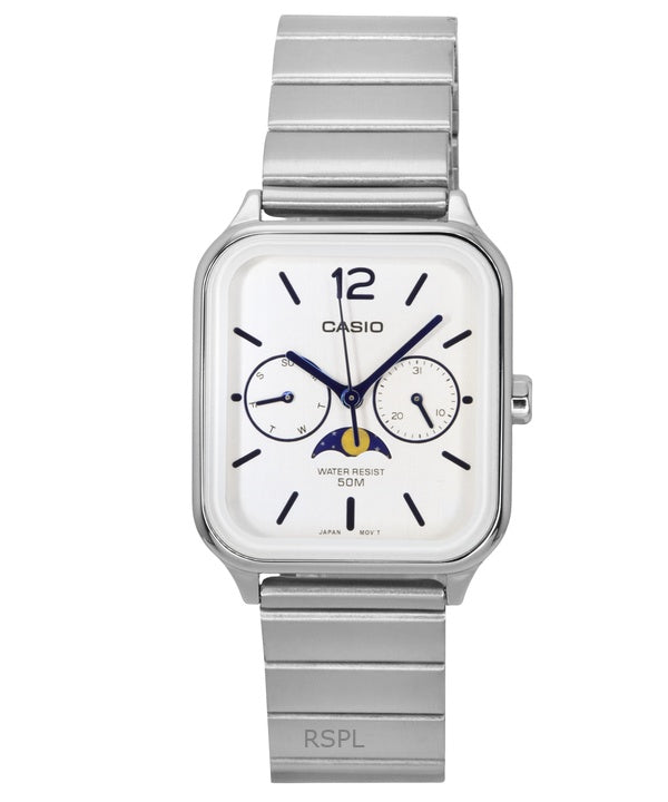 Casio Standard Analog Moon Phase hopea kellotaulu kvartsi MTP-M305D-7A miesten kello