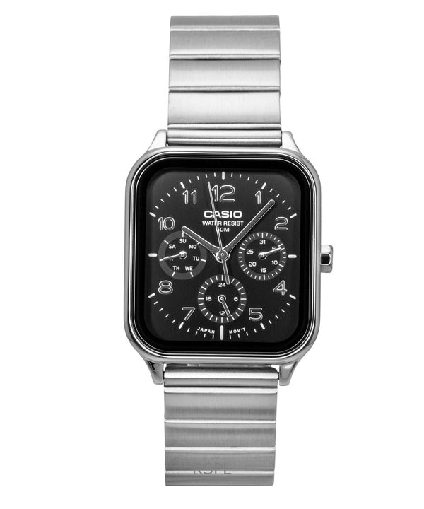 Casio Standard Analog Ruostumattomasta Teräksestä Musta Kellotaulu Quartz MTP-M306D-1AV Miesten Kello