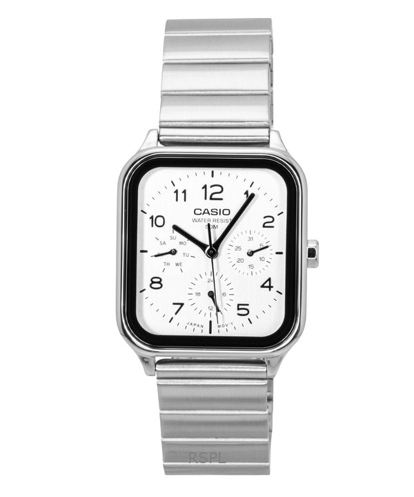 Casio Standard Analog Ruostumattomasta Teräksestä Valkoisella Kellotaululla Quartz MTP-M306D-7AV Miesten Kello