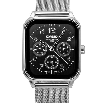 Casio Standard Analog Ruostumattomasta Teräksestä Musta Kellotaulu Quartz MTP-M306M-1AV Miesten Kello
