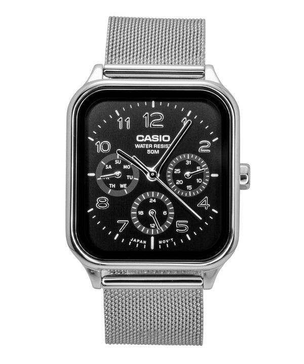 Casio Standard Analog Ruostumattomasta Teräksestä Musta Kellotaulu Quartz MTP-M306M-1AV Miesten Kello