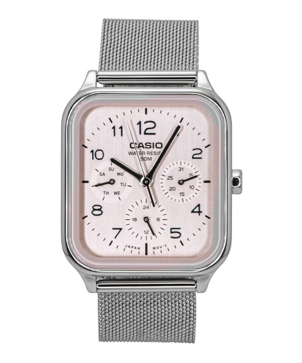 Casio Standard Analog Ruostumattomasta Teräksestä Lohenvärinen Kellotaulu Quartz MTP-M306M-4AV Miesten Kello