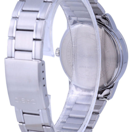 Casio musta kellotaulu ruostumaton teräs analoginen kvartsi MTP-V002D-1B3 MTPV002D-1 miesten kello