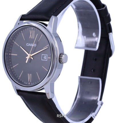 Casio musta kellotaulu ruostumaton teräs analoginen kvartsi MTP-V002L-1B3 MTPV002L-1 miesten kello