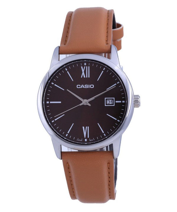 Casio Maroon Dial ruostumaton teräs analoginen kvartsi MTP-V002L-5B3 MTPV002L-5 miesten kello