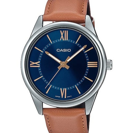 Casio Blue Dial ruostumaton teräs analoginen kvartsi MTP-V005L-2B5 MTPV005L-2 miesten kello