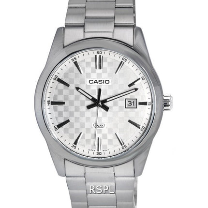 Casio Analoginen ruostumattomasta teräksestä valmistettu hopea kellotaulu kvartsi MTP-VD03D-7A MTPVD03D-7 miesten kello