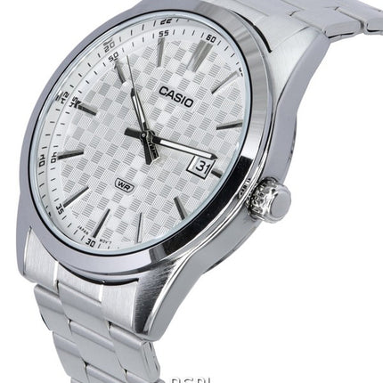 Casio Analoginen ruostumattomasta teräksestä valmistettu hopea kellotaulu kvartsi MTP-VD03D-7A MTPVD03D-7 miesten kello