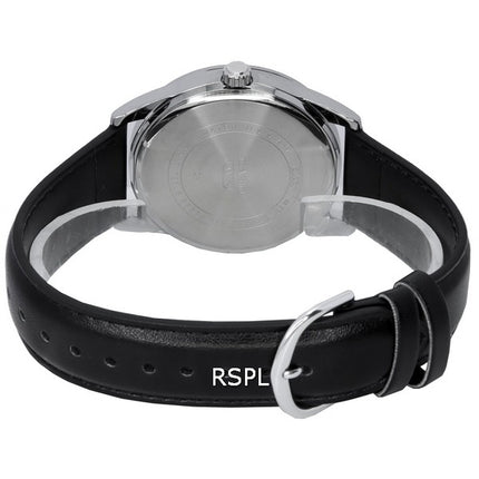 Casio Analoginen nahkaranneke musta kellotaulu kvartsi MTP-VD03L-1A MTPVD03L-1 miesten kello