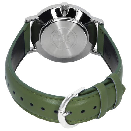 Casio Standard analoginen vihreä nahkaranneke valkoinen kellotaulu kvartsi MTP-VT03L-7B miesten kello
