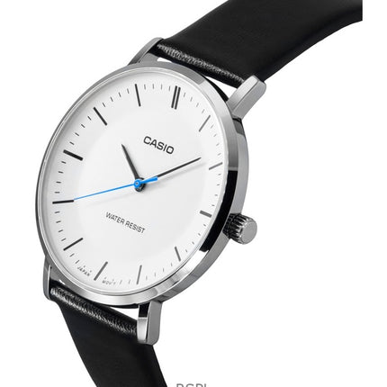 Casio Standard analoginen nahkaranneke valkoinen kellotaulu kvartsi MTP-VT04L-7E miesten kello