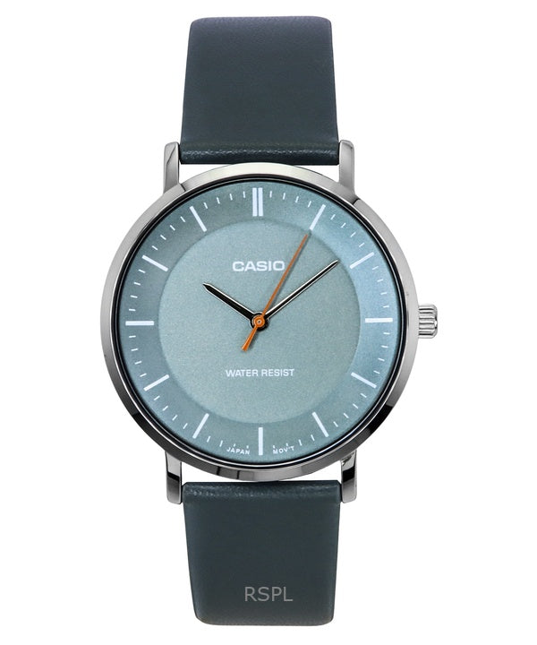 Casio Standard Analoginen Nahkahihna Harmaa Kellotaulu Kvartsi MTP-VT04L-8E Miesten kello