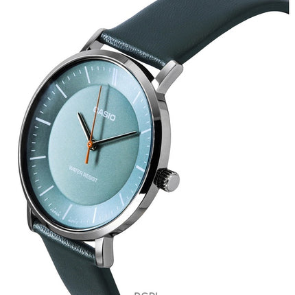 Casio Standard Analoginen Nahkahihna Harmaa Kellotaulu Kvartsi MTP-VT04L-8E Miesten kello