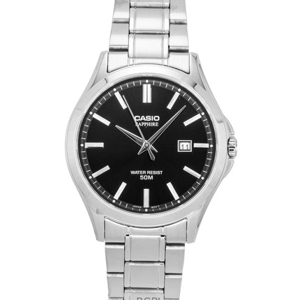 Casio Standard Analog Ruostumattomasta Teräksestä Musta Kellotaulu Quartz MTS-115D-1AV Miesten Kello