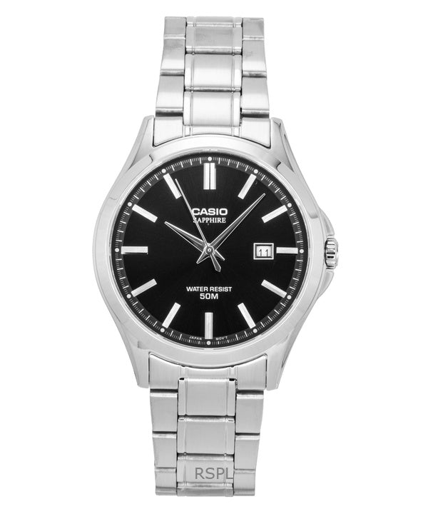 Casio Standard Analog Ruostumattomasta Teräksestä Musta Kellotaulu Quartz MTS-115D-1AV Miesten Kello