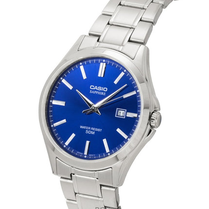 Casio Standard Analog Ruostumattomasta Teräksestä Sininen Kellotaulu Quartz MTS-115D-2A1V Miesten Kello
