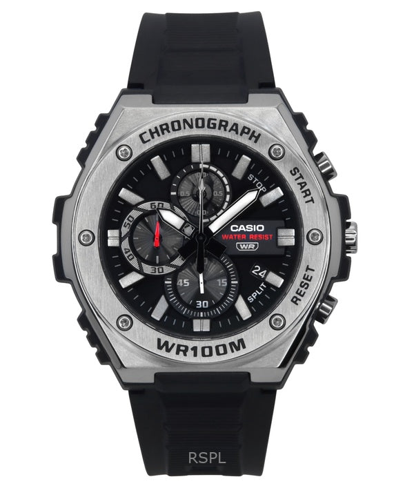Casio Standard analoginen kronografihartsihihna musta kellotaulu kvartsi MWA-300H-1AV 100M miesten kello