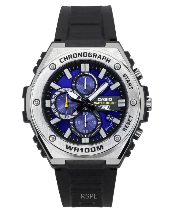 Casio Standard analoginen kronografihartsihihna sininen kellotaulu kvartsi MWA-300H-2AV 100M miesten kello