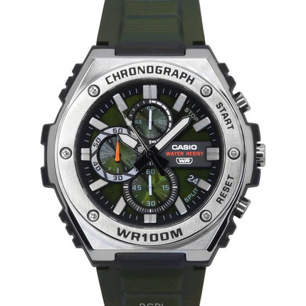 Casio Standard analoginen kronografihartsihihna vihreä kellotaulu kvartsi MWA-300H-3AV 100M miesten kello