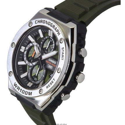 Casio Standard analoginen kronografihartsihihna vihreä kellotaulu kvartsi MWA-300H-3AV 100M miesten kello