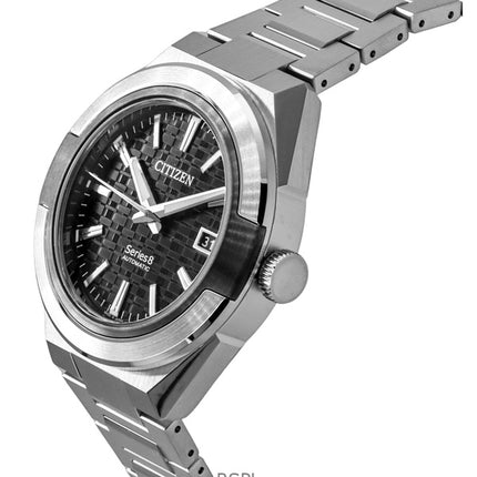 Citizen Series 8 870 ruostumattomasta teräksestä valmistettu musta kellotaulu automaattinen NA1036-56E 100M miesten kello