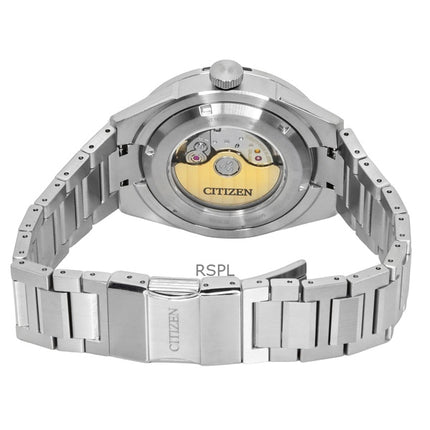 Citizen Series 8 870 ruostumattomasta teräksestä valmistettu musta kellotaulu automaattinen NA1036-56E 100M miesten kello