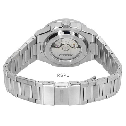 Citizen Series 8 GMT ruostumattomasta teräksestä valmistettu musta kellotaulu automaattinen NB6031-56E 100M miesten kello