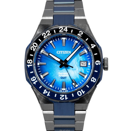 Citizen Series 8 880 Limited Edition GMT ruostumattomasta teräksestä valmistettu sininen helmiäinen automaattinen NB6036-52N 100M miesten kello
