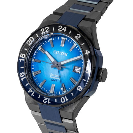 Citizen Series 8 880 Limited Edition GMT ruostumattomasta teräksestä valmistettu sininen helmiäinen automaattinen NB6036-52N 100M miesten kello