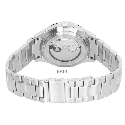 Citizen C7 ruostumattomasta teräksestä valmistettu valkoinen kellotaulu automaattinen NH8391-51A miesten kello