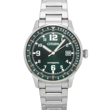 Citizen Urban Military ruostumattomasta teräksestä valmistettu vihreä kellotaulu automaattinen NJ0190-51X 100M miesten kello