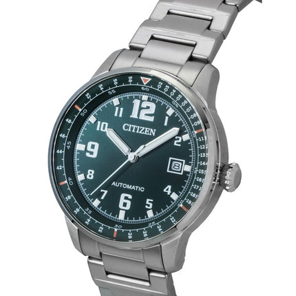 Citizen Urban Military ruostumattomasta teräksestä valmistettu vihreä kellotaulu automaattinen NJ0190-51X 100M miesten kello