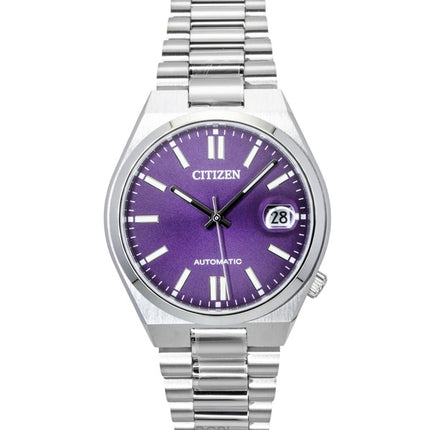 Citizen Tsuyosa ruostumattomasta teräksestä valmistettu Sunray Purple Dial -automaattinen NJ0200-50W miesten kello