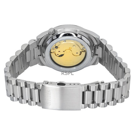 Citizen Tsuyosa ruostumattomasta teräksestä valmistettu Sunray Purple Dial -automaattinen NJ0200-50W miesten kello