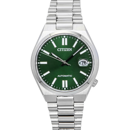 Citizen Tsuyosa ruostumattomasta teräksestä valmistettu vihreä kellotaulu automaattinen NJ0200-50X unisex-kello