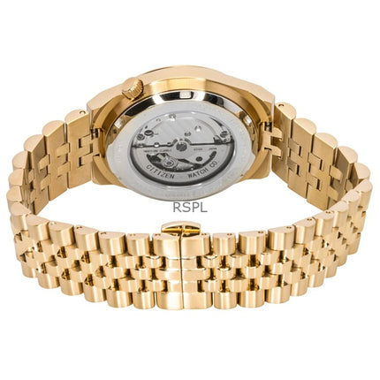 Citizen Tsuyosa 60 Ruusukultainen Ruostumattomasta Teräksestä Sininen Kellotaulu Automaattinen NK0023-57L 100M Miesten Kello