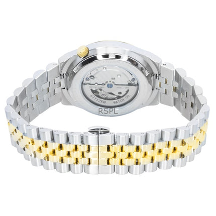 Citizen Tsuyosa 60 kaksisävyinen ruostumattomasta teräksestä valmistettu vihreä kellotaulu automaattinen NK0024-54X miesten kello