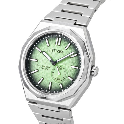 Citizen Zenshin 60 Super Titanium Green Dial Automatic NK5020-58X 100M miesten kello