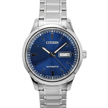 Citizen NY4058-79L ruostumattomasta teräksestä valmistettu sininen kellotaulu automaattinen miesten kello