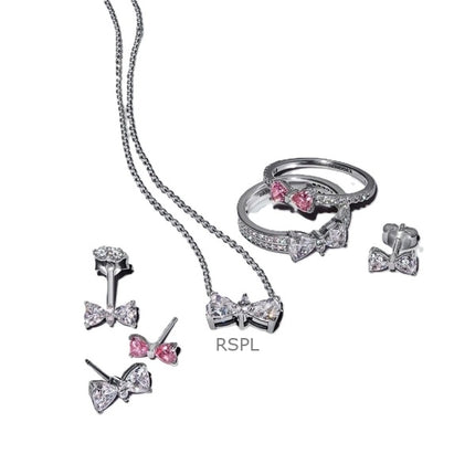 Pandora Sparkle Bow -nappikorvakoru kirkkaalla kuutiometrisellä zirkonialla P-293506C01 naisille